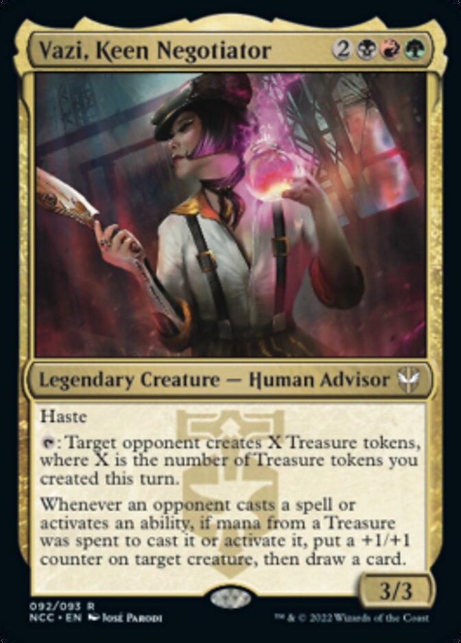 Vazi, Keen Negotiator [Streets of New Capenna Commander] Foil