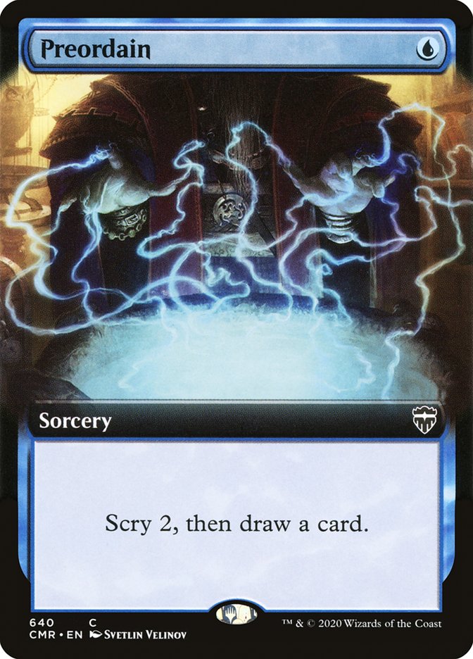 Preordain (Extended Art) [Commander Legends] Foil