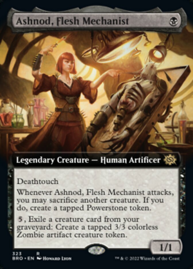 Ashnod, Flesh Mechanist (Extended Art) [The Brothers' War] Foil
