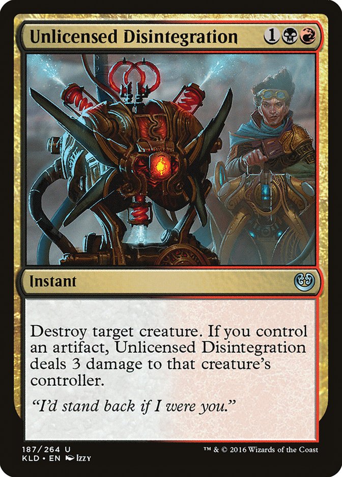 Unlicensed Disintegration [Kaladesh] Foil