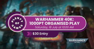 40k 1000pt Organised Play - July