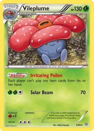 Vileplume (3/98) [XY: Ancient Origins] Reverse Holofoil