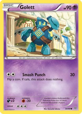 Golett (34/98) [XY: Ancient Origins] Reverse Holofoil
