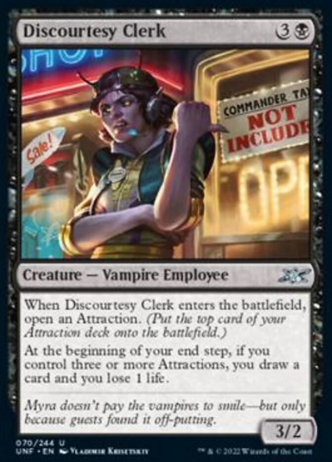 Discourtesy Clerk [Unfinity] Foil
