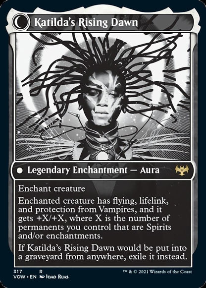 Katilda, Dawnhart Martyr // Katilda's Rising Dawn (Showcase Eternal Night) [Innistrad: Crimson Vow] Foil
