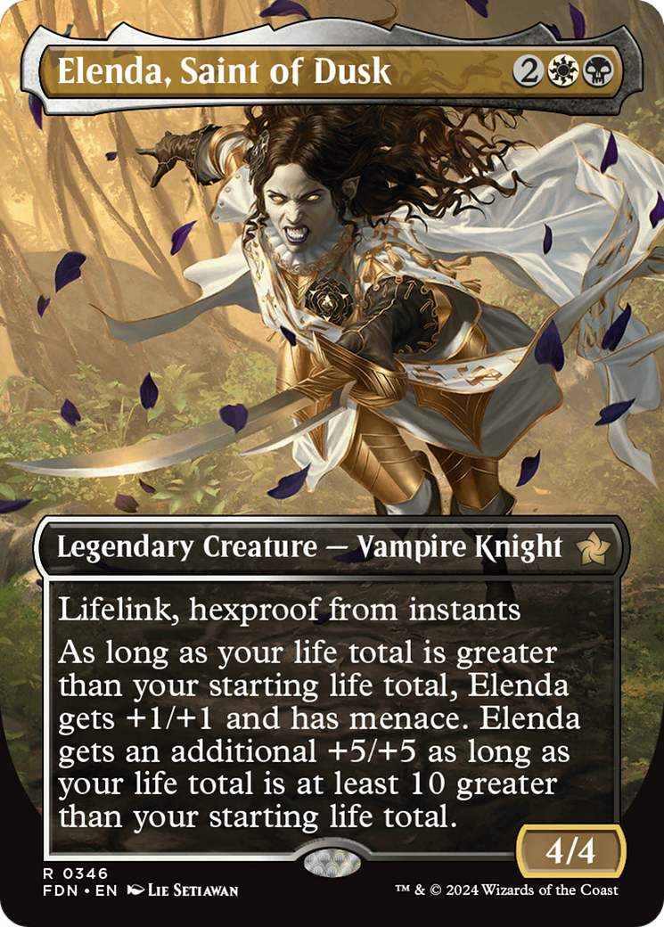 Elenda, Saint of Dusk (Borderless) [Foundations] Foil