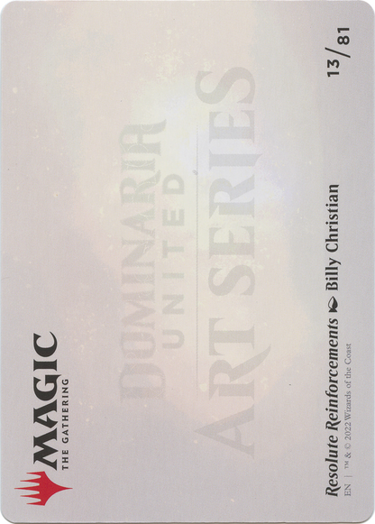 Resolute Reinforcements // Resolute Reinforcements  [Dominaria United Art Series] (Borderless) Foil