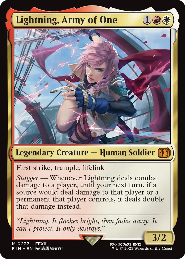 Lightning, Army of One [FINAL FANTASY] Foil