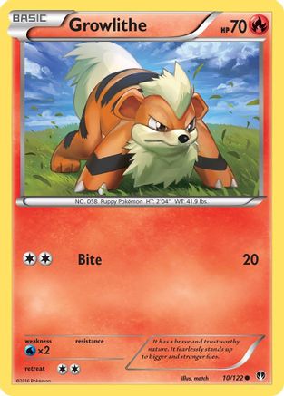 Growlithe (10/122) [XY: BREAKpoint] Reverse Holofoil