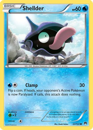 Shellder (23/122) [XY: BREAKpoint] Reverse Holofoil