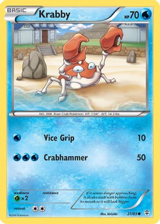 Krabby (21/83) [XY: Generations] Reverse Holofoil