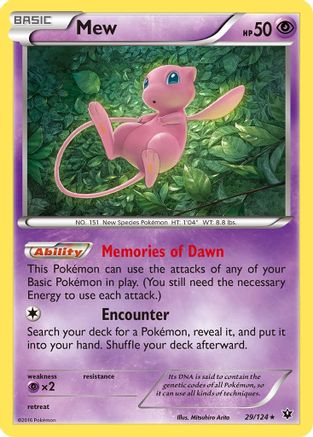 Mew (29/124) [XY: Fates Collide] Reverse Holofoil