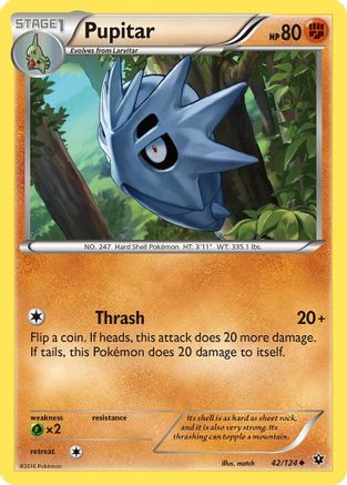 Pupitar (42/124) [XY: Fates Collide] Reverse Holofoil