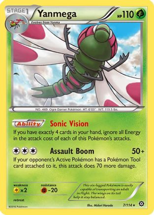 Yanmega (7/114) [XY: Steam Siege] Reverse Holofoil