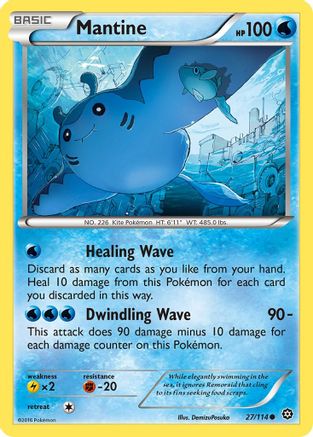 Mantine (27/114) [XY: Steam Siege] Reverse Holofoil