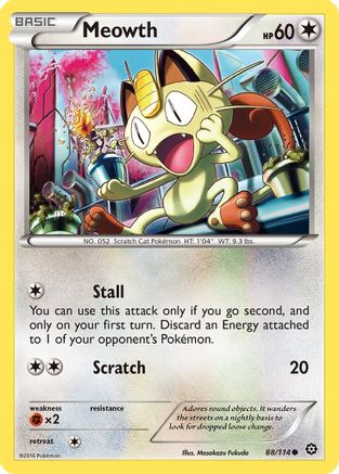 Meowth (88/114) [XY: Steam Siege] Reverse Holofoil