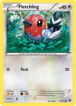 Fletchling (94/114) [XY: Steam Siege] Reverse Holofoil