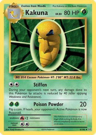 Kakuna (6/108) [XY: Evolutions] Reverse Holofoil
