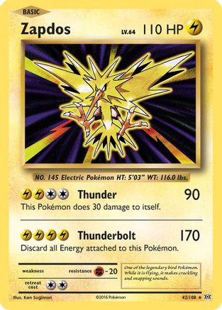 Zapdos (42/108) [XY: Evolutions] Reverse Holofoil