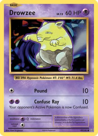 Drowzee (49/108) [XY: Evolutions] Reverse Holofoil
