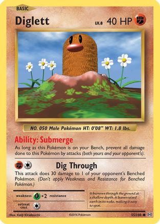 Diglett (55/108) [XY: Evolutions] Reverse Holofoil
