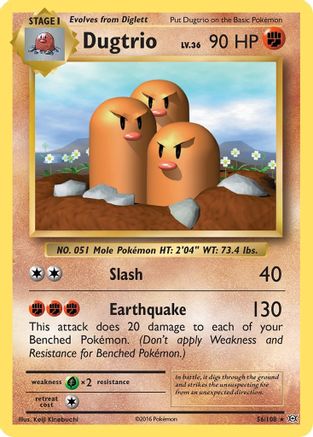 Dugtrio (56/108) [XY: Evolutions] Reverse Holofoil