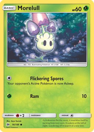 Morelull (16/149) [Sun & Moon: Base Set] Reverse Holofoil