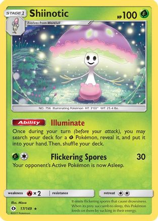 Shiinotic (17/149) [Sun & Moon: Base Set] Reverse Holofoil