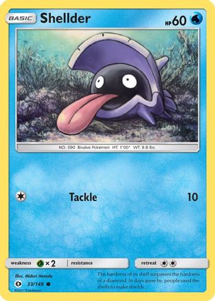 Shellder (33/149) [Sun & Moon: Base Set] Reverse Holofoil