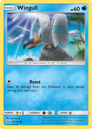 Wingull (37/149) [Sun & Moon: Base Set] Reverse Holofoil