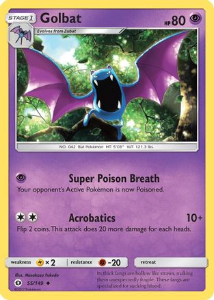 Golbat (55/149) [Sun & Moon: Base Set] Reverse Holofoil