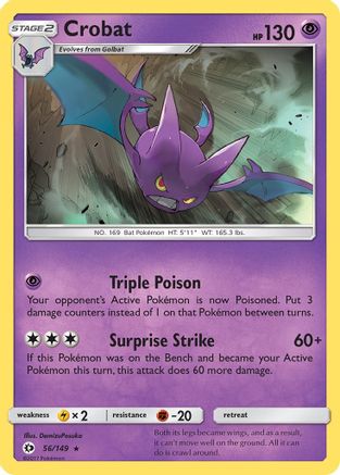 Crobat (56/149) [Sun & Moon: Base Set] Reverse Holofoil