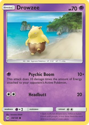 Drowzee (59/149) [Sun & Moon: Base Set] Reverse Holofoil