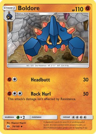 Boldore (70/149) [Sun & Moon: Base Set] Reverse Holofoil