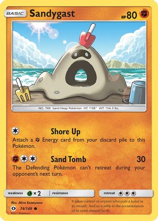 Sandygast (74/149) [Sun & Moon: Base Set] Reverse Holofoil
