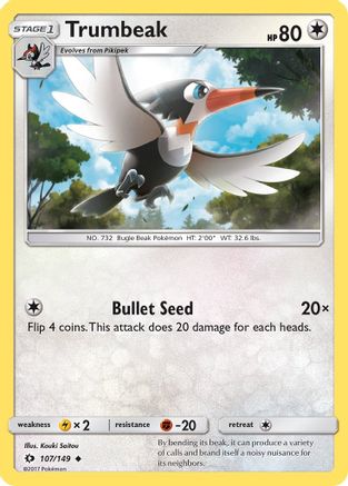 Trumbeak (107/149) [Sun & Moon: Base Set] Reverse Holofoil