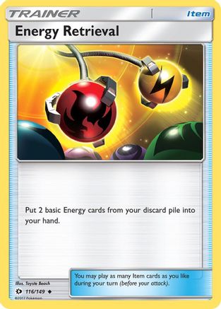 Energy Retrieval (116/149) [Sun & Moon: Base Set] Reverse Holofoil