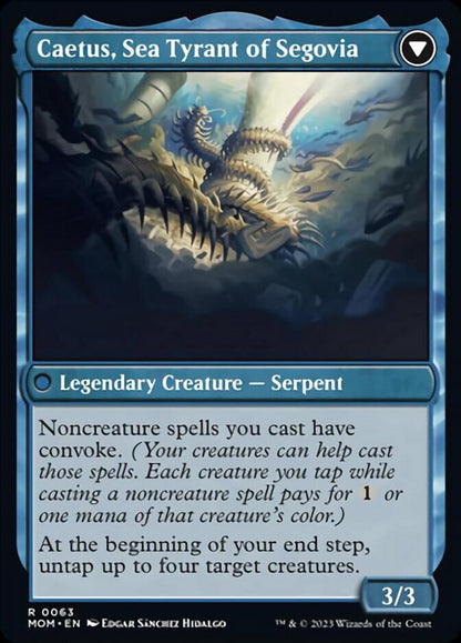 Invasion of Segovia // Caetus, Sea Tyrant of Segovia [March of the Machine] Foil