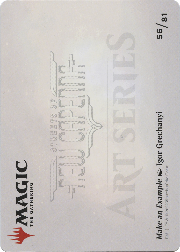 Make an Example // Make an Example  [New Capenna Art Series] (Borderless) Foil