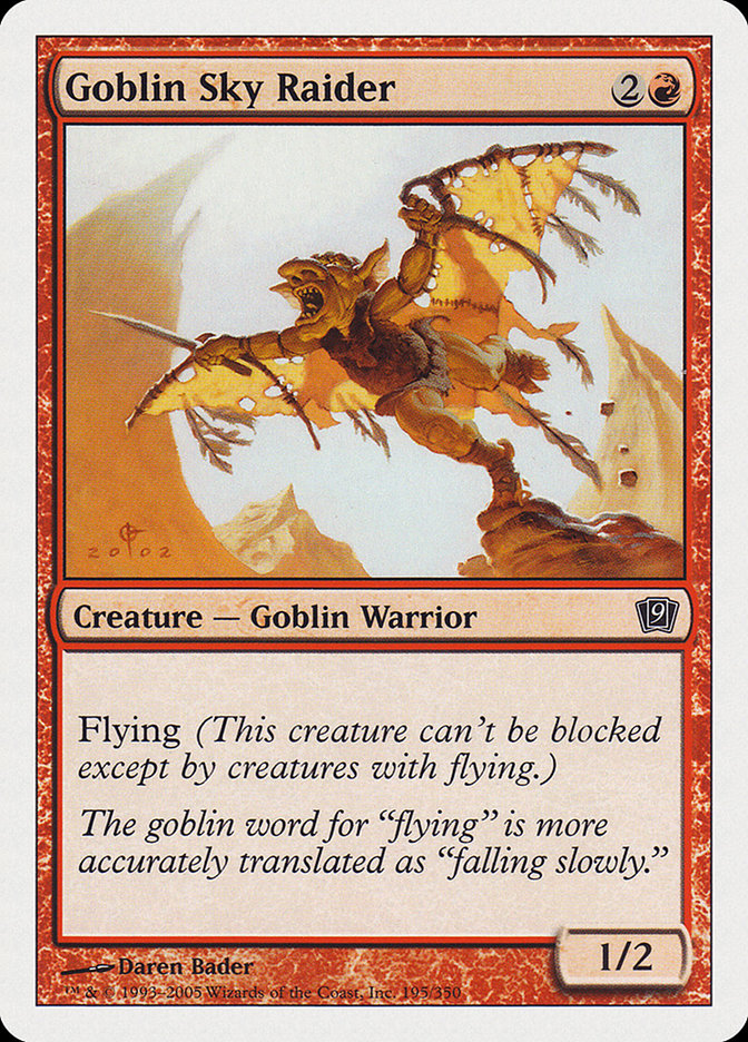 Goblin Sky Raider [Ninth Edition] Foil