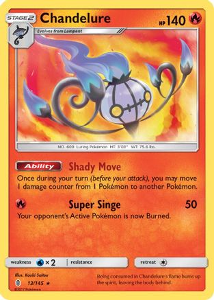 Chandelure (13/145) [Sun & Moon: Guardians Rising] Reverse Holofoil
