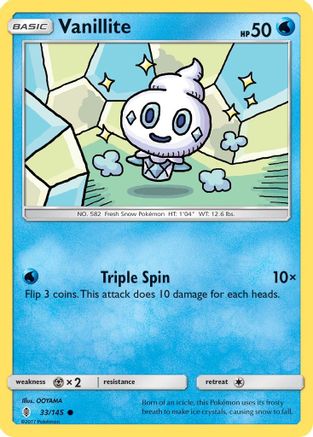Vanillite (33/145) [Sun & Moon: Guardians Rising] Reverse Holofoil