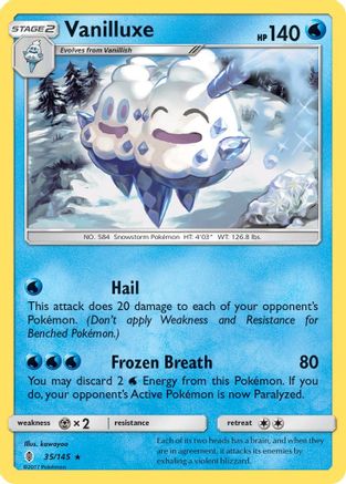 Vanilluxe (35/145) [Sun & Moon: Guardians Rising] Reverse Holofoil