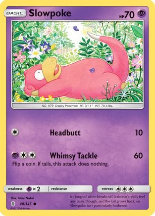 Slowpoke (48/145) [Sun & Moon: Guardians Rising] Reverse Holofoil