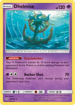 Dhelmise (59/145) [Sun & Moon: Guardians Rising] Reverse Holofoil