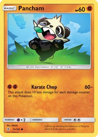 Pancham (72/145) [Sun & Moon: Guardians Rising] Reverse Holofoil
