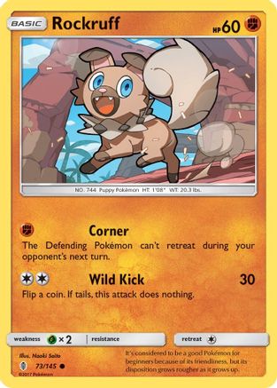 Rockruff (73/145) [Sun & Moon: Guardians Rising] Reverse Holofoil