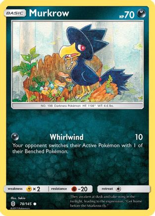 Murkrow (78/145) [Sun & Moon: Guardians Rising] Reverse Holofoil