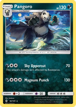 Pangoro (82/145) [Sun & Moon: Guardians Rising] Reverse Holofoil