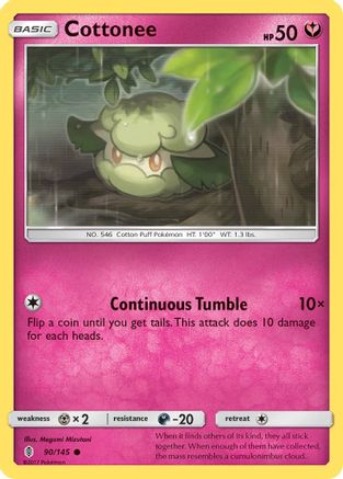 Cottonee (90/145) [Sun & Moon: Guardians Rising] Reverse Holofoil